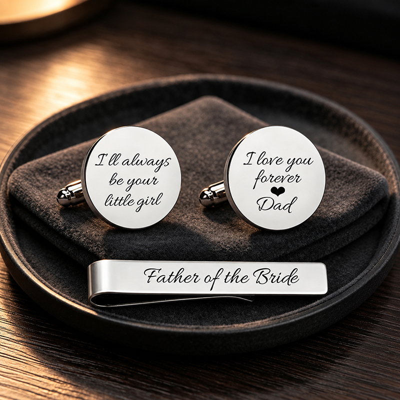 Tie Bar Set Gift - Juego de gemelos y pasador de