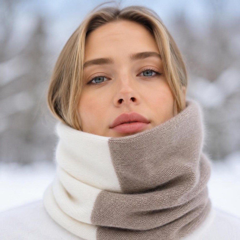 Infinity Scarf Knit - Bufanda infinita de punto suave con
