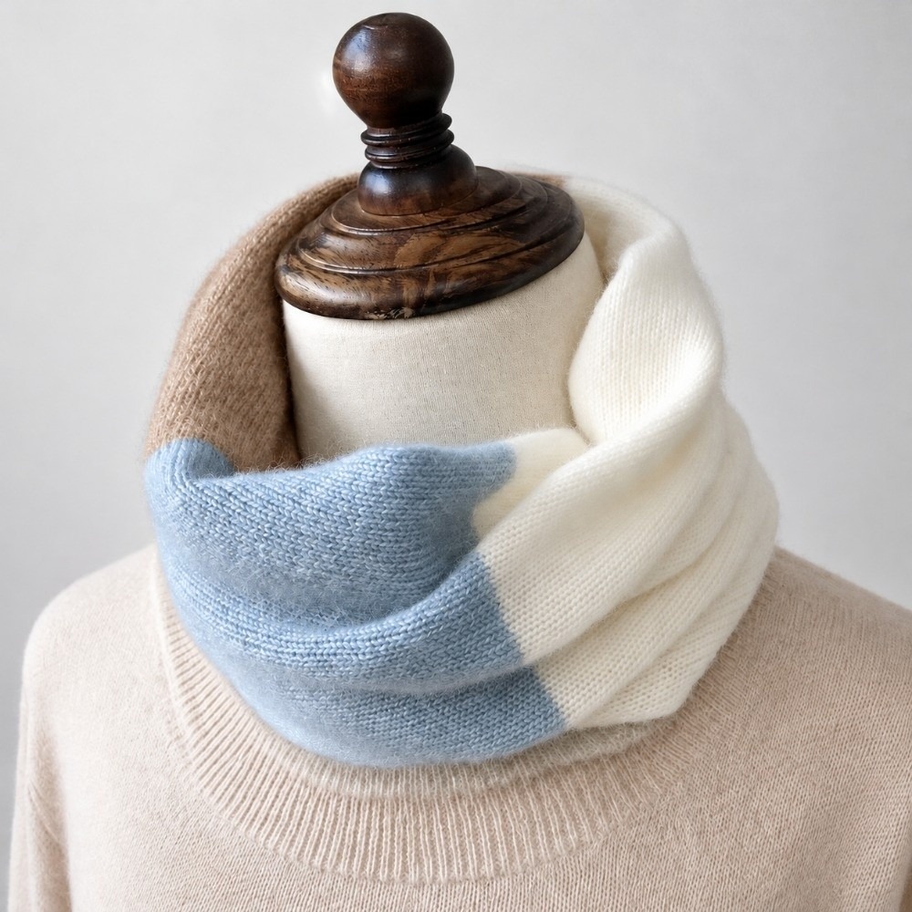 Bufanda infinita de colores co - Infinity Scarf Knit reseña y precio